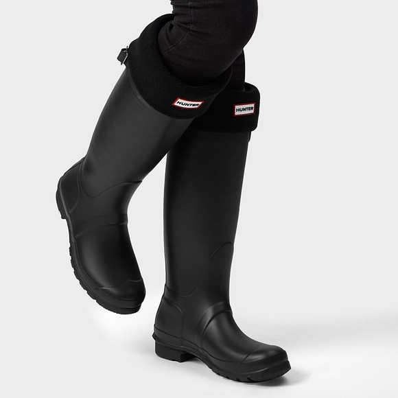 Hunter Accessories - HUNTER Black Fleece Welly Boot Sock M (US 5-7)